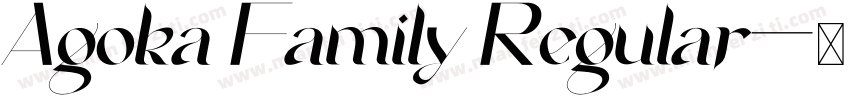 Agoka Family Regular字体转换